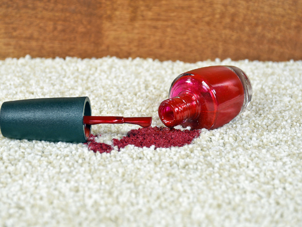 nail polish stain on carpet